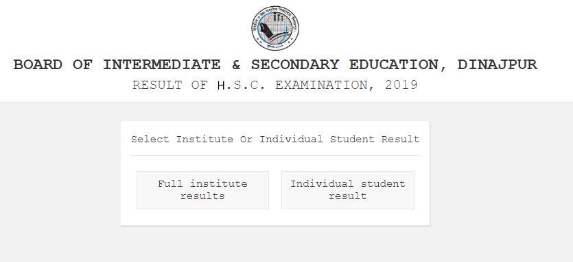 HSC Result 2019 Dinajpur Board Online